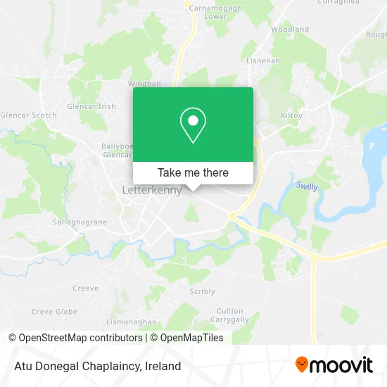 Atu Donegal Chaplaincy map