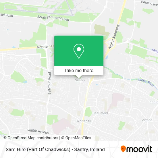 Sam Hire (Part Of Chadwicks) - Santry map