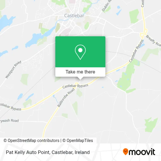 Pat Kelly Auto Point, Castlebar map