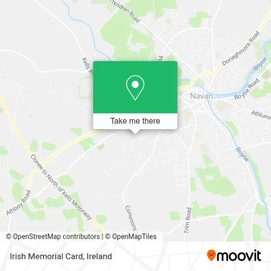 Irish Memorial Card map