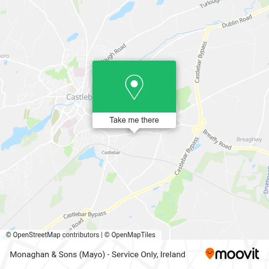 Monaghan & Sons (Mayo) - Service Only map