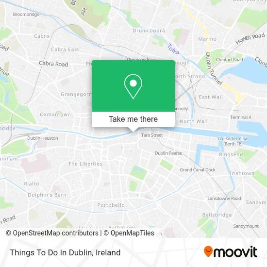 Things To Do In Dublin map