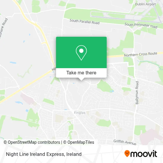 Night Line Ireland Express map