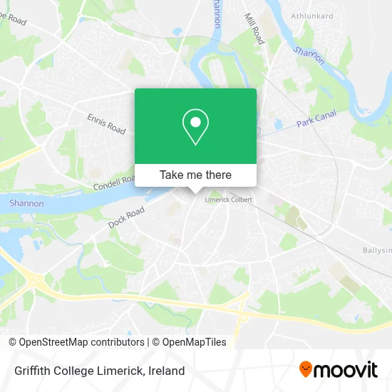 Griffith College Limerick map
