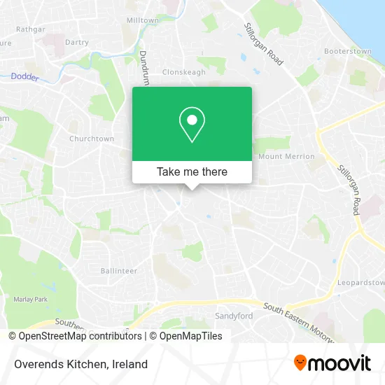 Overends Kitchen map
