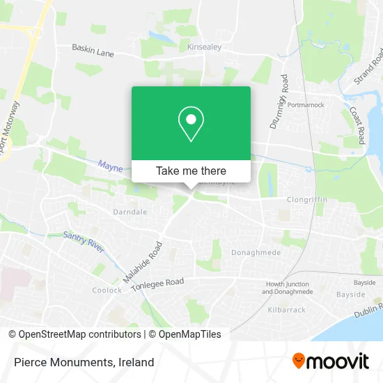Pierce Monuments map