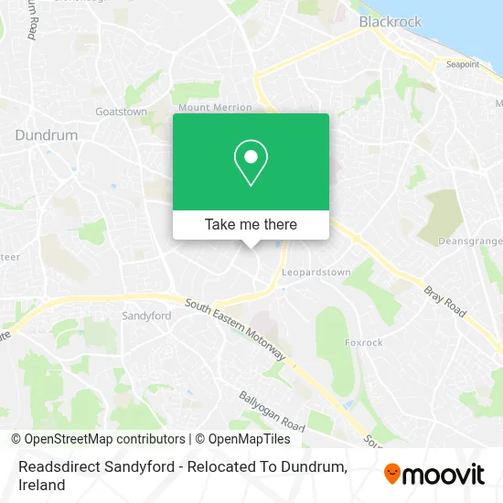 Readsdirect Sandyford - Relocated To Dundrum map