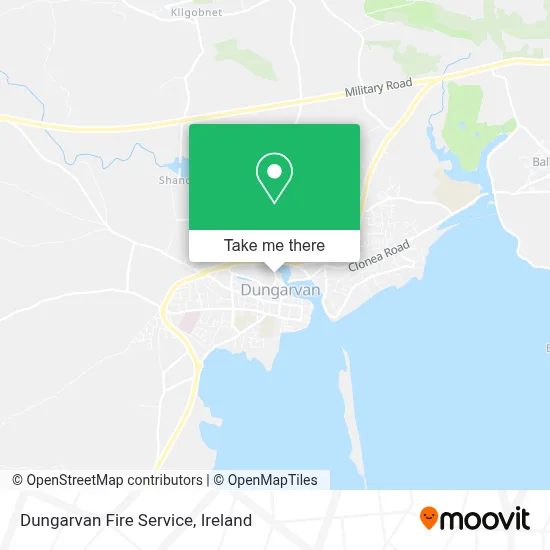 Dungarvan Fire Service map
