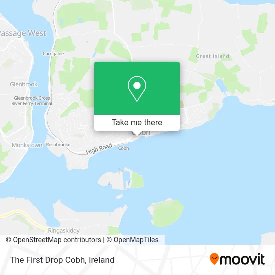 The First Drop Cobh map