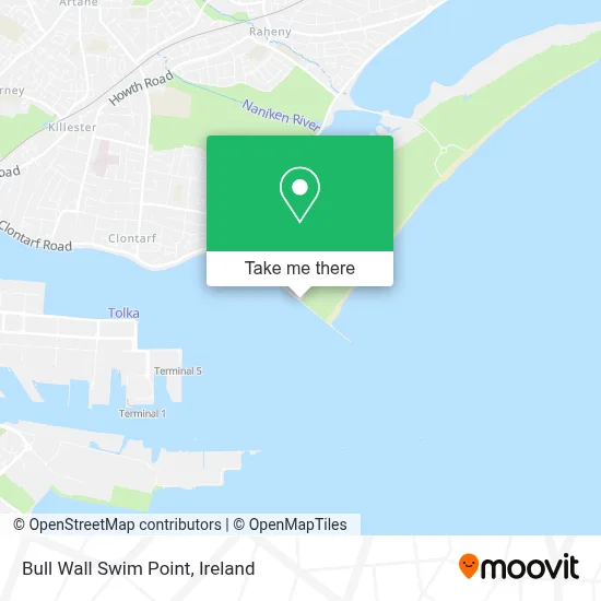 Bull Wall Swim Point map