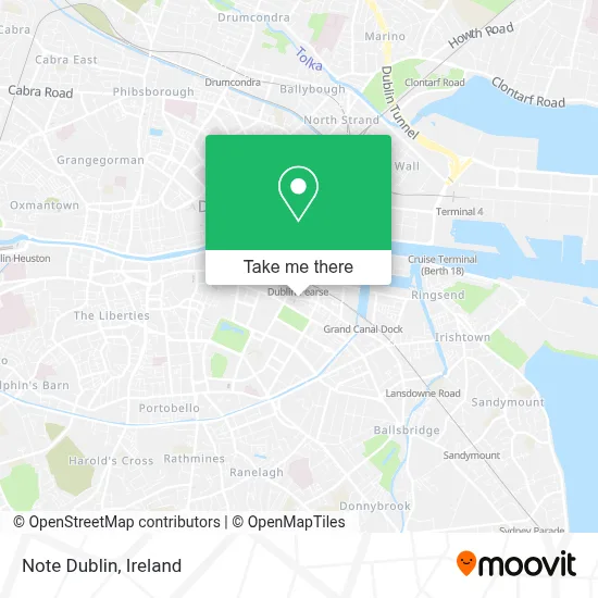 Note Dublin map