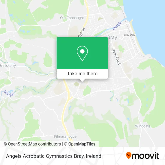 Angels Acrobatic Gymnastics Bray map