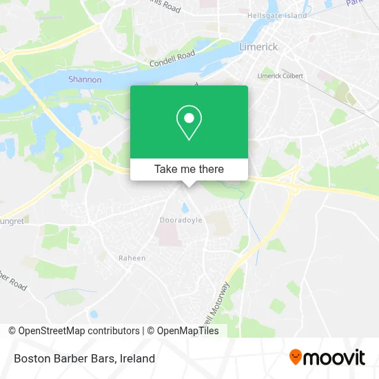 Boston Barber Bars map