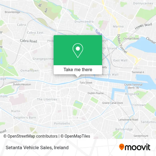 Setanta Vehicle Sales map