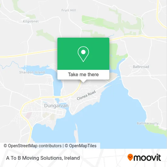 A To B Moving Solutions map