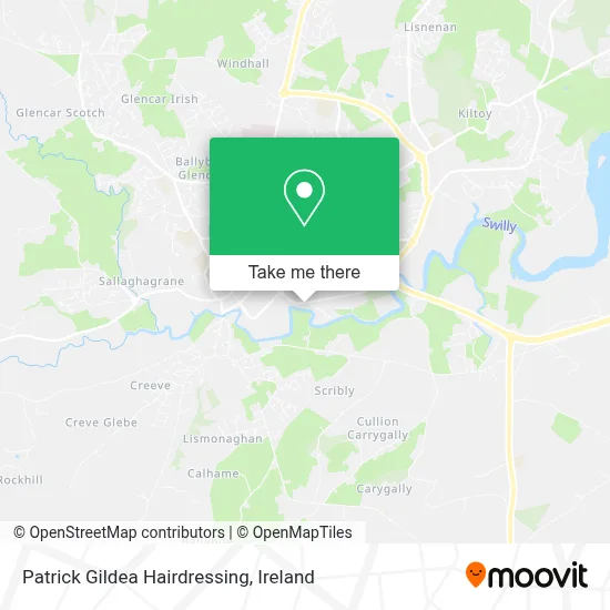 Patrick Gildea Hairdressing map