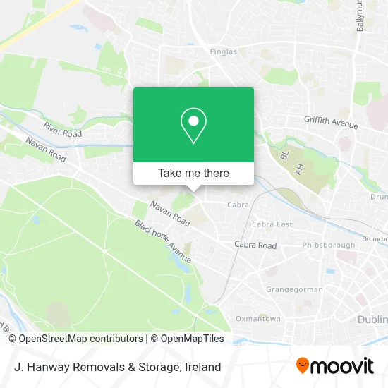 J. Hanway Removals & Storage map