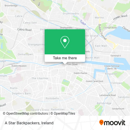 A Star Backpackers map