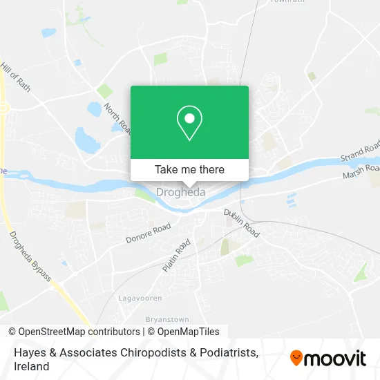 Hayes & Associates Chiropodists & Podiatrists map