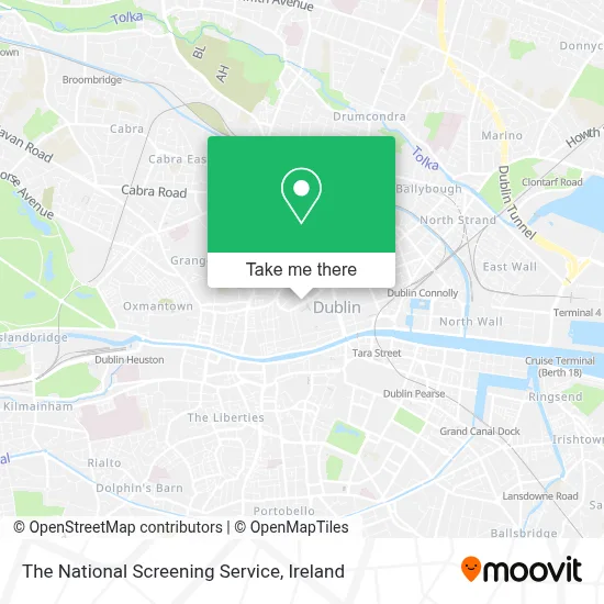 The National Screening Service map