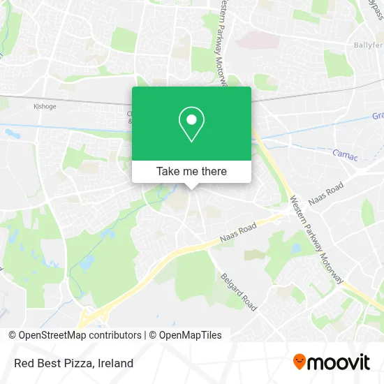 Red Best Pizza map