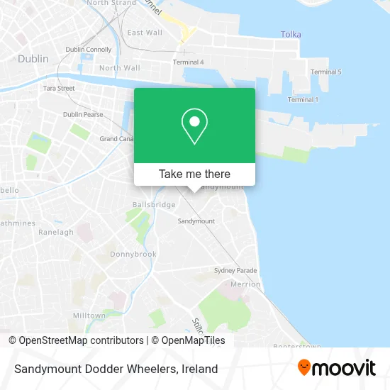 Sandymount Dodder Wheelers map