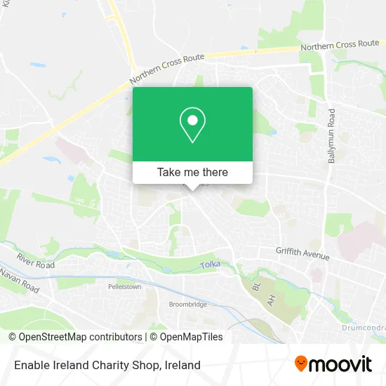 Enable Ireland Charity Shop map