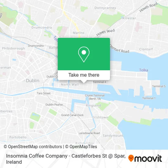 Insomnia Coffee Company - Castleforbes St @ Spar map