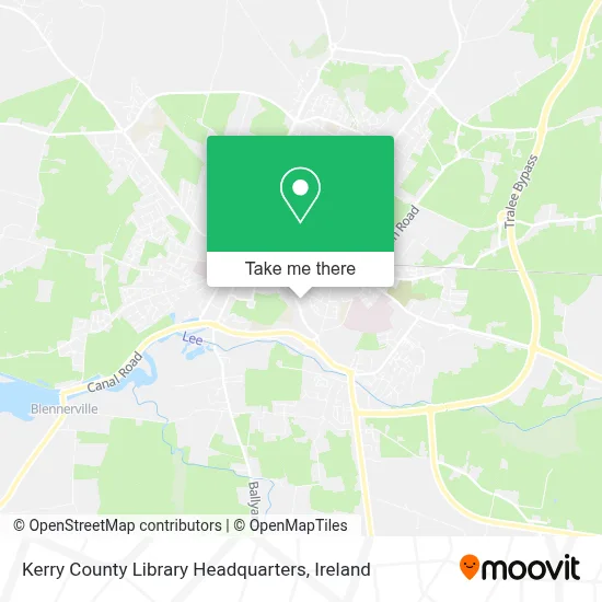 Kerry County Library Headquarters map