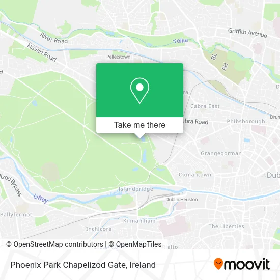 Phoenix Park Chapelizod Gate map
