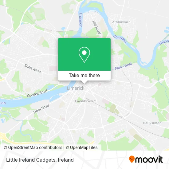 Little Ireland Gadgets map