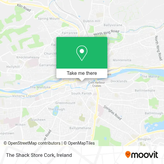 The Shack Store Cork map