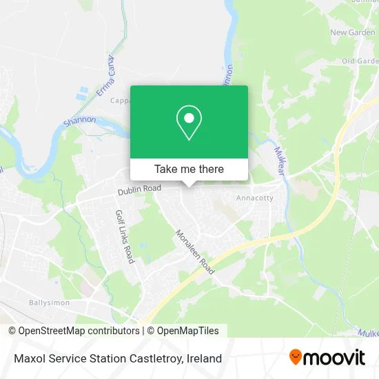 Maxol Service Station Castletroy map