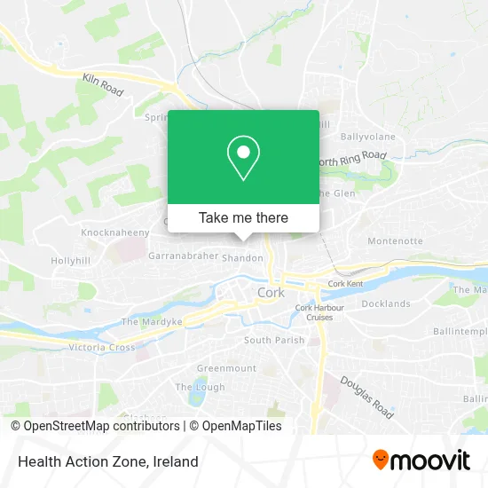 Health Action Zone map