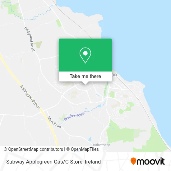 Subway Applegreen Gas/C-Store map