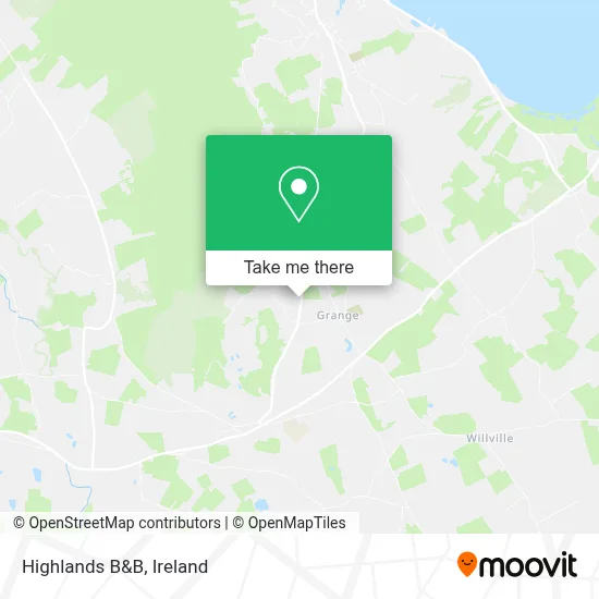 Highlands B&B map