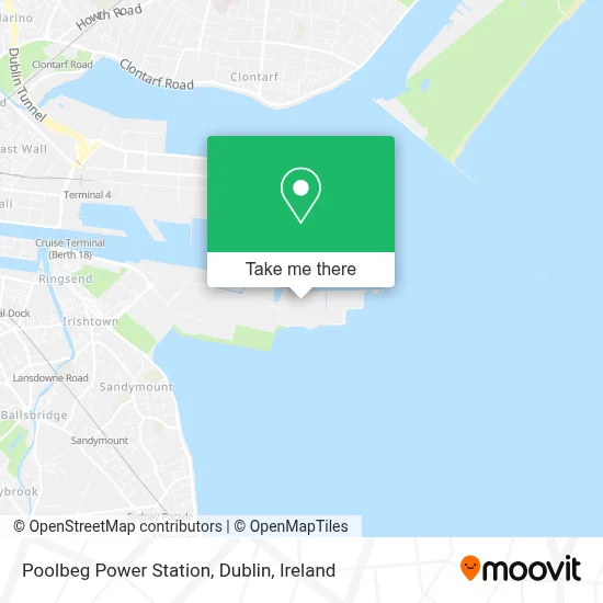 Poolbeg Power Station, Dublin map