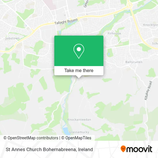 St Annes Church Bohernabreena map