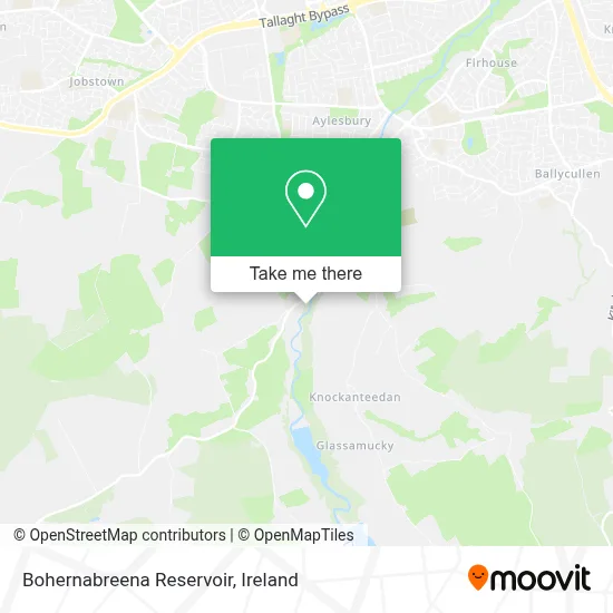 Bohernabreena Reservoir map