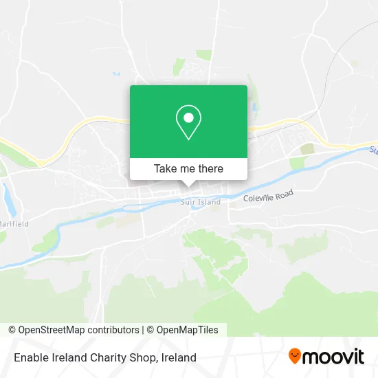 Enable Ireland Charity Shop map