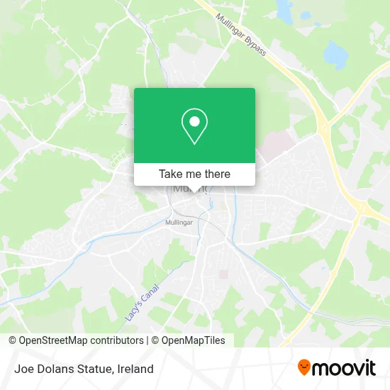 Joe Dolans Statue map
