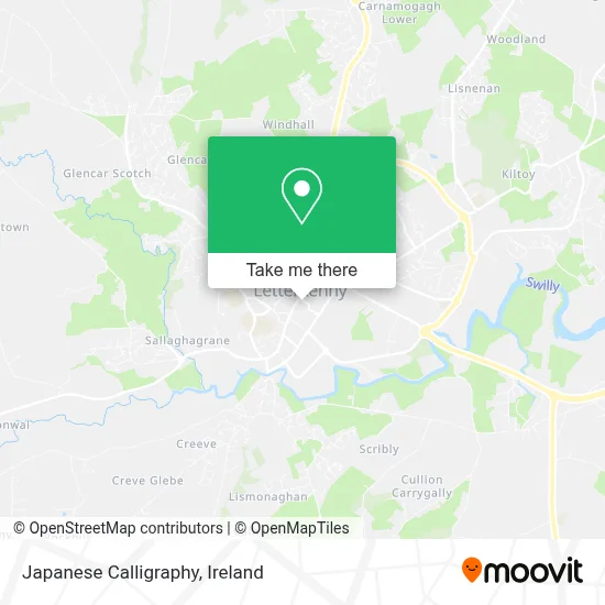 Japanese Calligraphy map