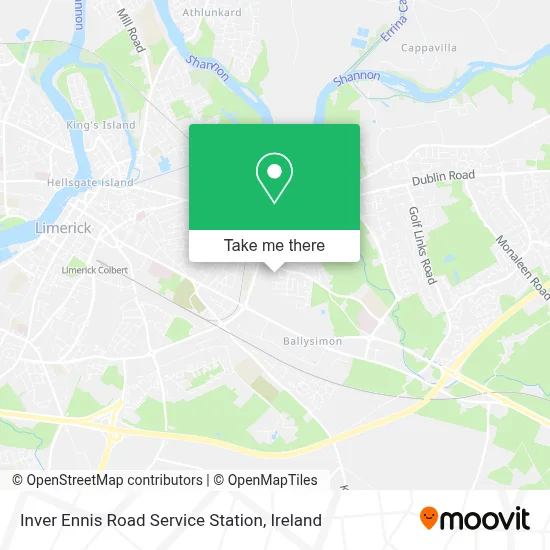 Inver Ennis Road Service Station map