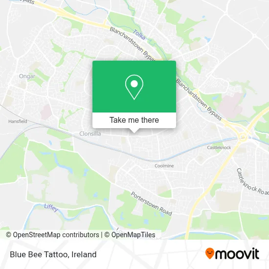 Blue Bee Tattoo map