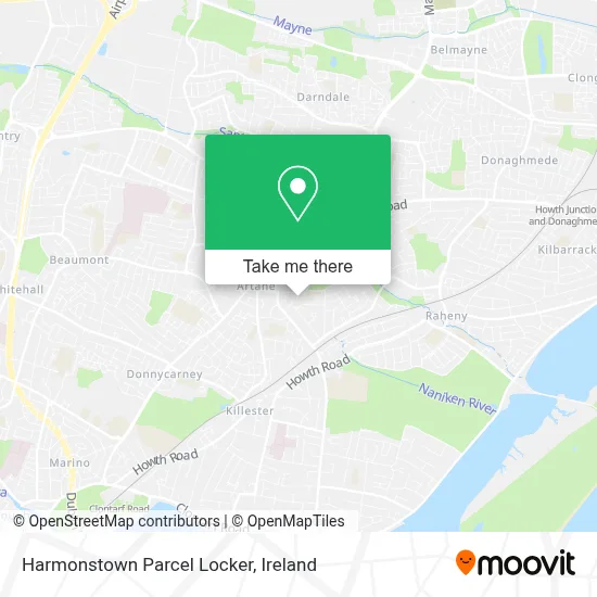 Harmonstown Parcel Locker map