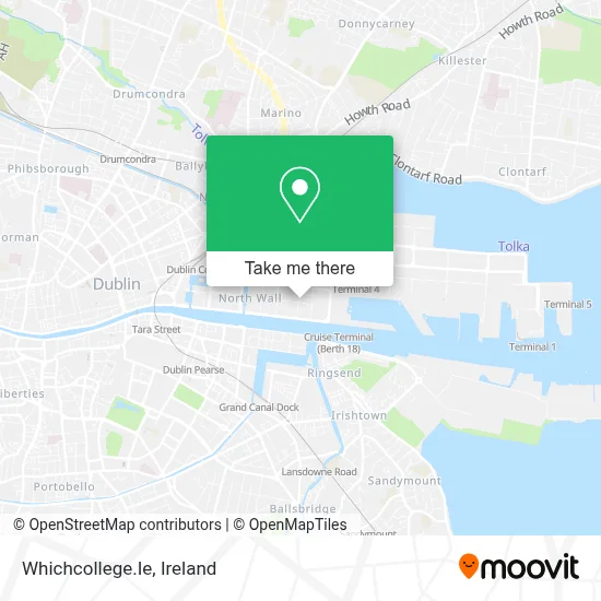 Whichcollege.Ie map
