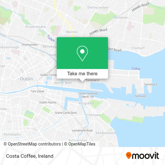 Costa Coffee map