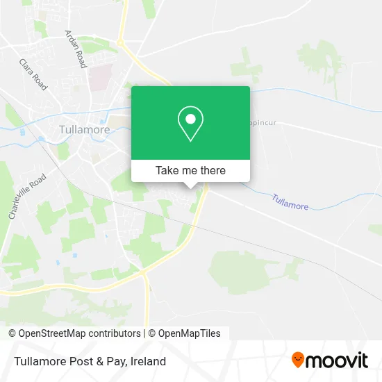 Tullamore Post & Pay map