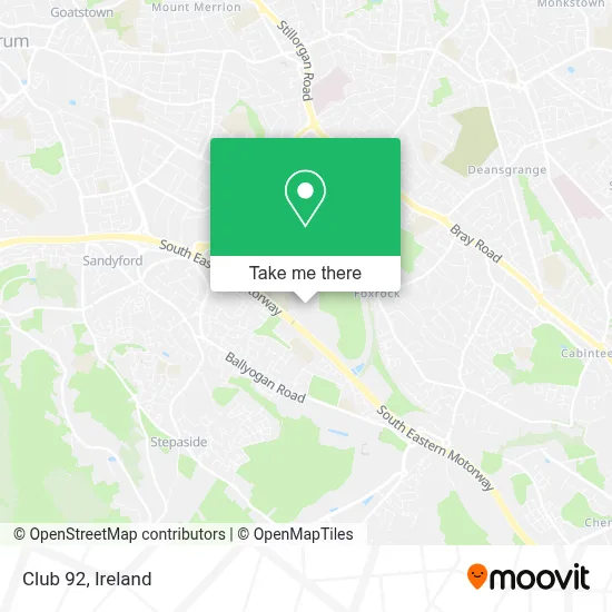Club 92 map