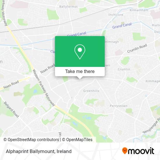 Alphaprint Ballymount map